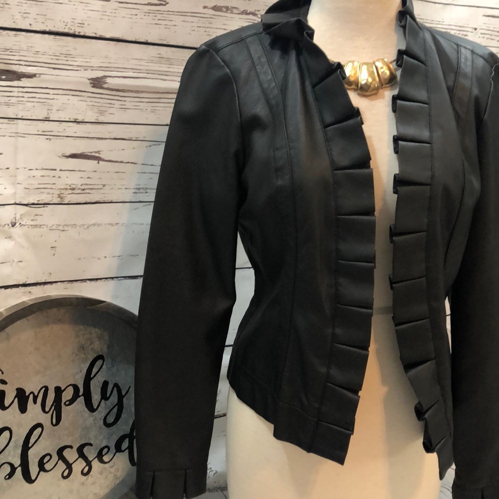 Christopher &  Banks Faux Leather Jacket